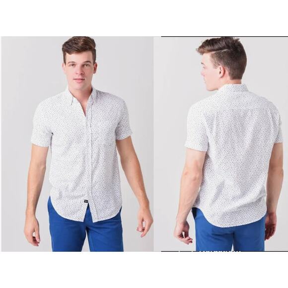 Rails Men's Fairfax Hibiscus-Print‎ Sport Shirt Size Medium 100% cotton - Picture 1 of 7